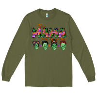 Army Green personalized this mama loves her monsters Long Sleeve Tee - CowGirlArtShop