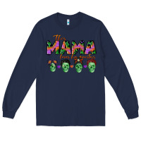 Navy personalized this mama loves her monsters Long Sleeve Tee - CowGirlArtShop