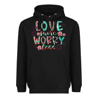 Black love more worry less Heavyweight Hoodie - RacoonDesign