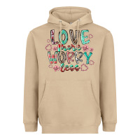 Mushroom love more worry less Heavyweight Hoodie - RacoonDesign