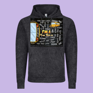 I'm A Bus Driver School Bus Black Vintage Hoodie Designed By Tumblerdesignbyshophia