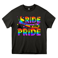 Asphalt Western LGBTQ+ Ride With Pride Heavy Core Tee - BundleAndBundleShop