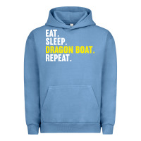Pigment Pebble Blue Dragon Boat-Kdkal Urban Hoodie - lanVoArt
