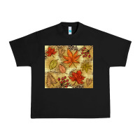 Black Fall leaves Urban Heavy Tee - NancyCooperArtShop