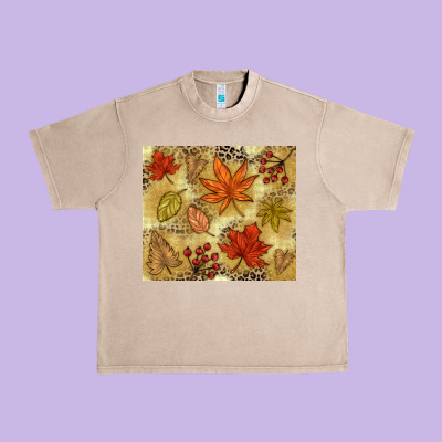 Fall Leaves Urban Heavy Tee Designed By Nancycooperartshop