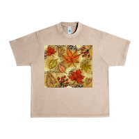 French Oak Fall leaves Urban Heavy Tee - NancyCooperArtShop