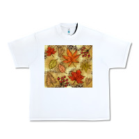 White Fall leaves Urban Heavy Tee - NancyCooperArtShop