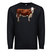 Black hereford cow Premium Sweatshirt - LillyAllenDesigns