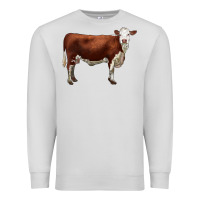 Dove Grey hereford cow Premium Sweatshirt - LillyAllenDesigns