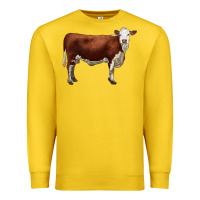 Lemon hereford cow Premium Sweatshirt - LillyAllenDesigns