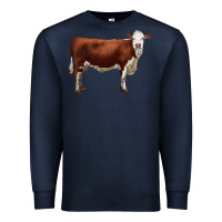 Navy hereford cow Premium Sweatshirt - LillyAllenDesigns