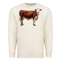 Sandshell hereford cow Premium Sweatshirt - LillyAllenDesigns