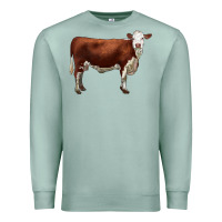 Seafoam hereford cow Premium Sweatshirt - LillyAllenDesigns