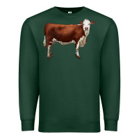 Sports Green hereford cow Premium Sweatshirt - LillyAllenDesigns
