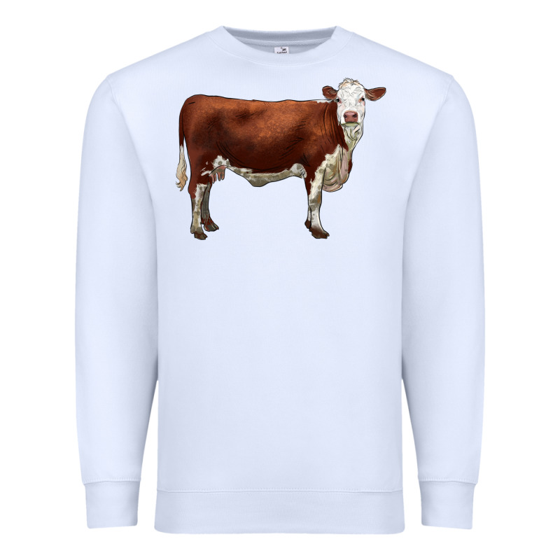 Hereford Cow Premium Sweatshirt by LillyAllenDesigns | Teevron