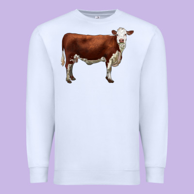 Hereford Cow Premium Sweatshirt Designed By Lillyallendesigns