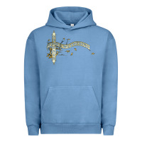 Pigment Pebble Blue genesis   wind & wuthering Urban Hoodie - lanVoArt