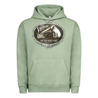 Pigment Oil Green his master's voice Urban Hoodie - lanVoArt