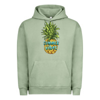 Pigment Oil Green summer vibes pineapple Urban Hoodie - BarkalooDesign