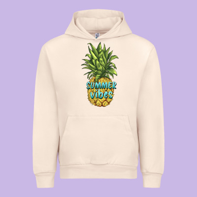 Summer Vibes Pineapple Urban Hoodie Designed By Barkaloodesign