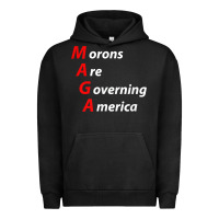Pigment Black morons are governing america anti trump political t shirt Urban Hoodie - lanVoArt