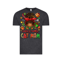Vintage Black santas favorite cat mom Vintage Tee - texasbilliewilder