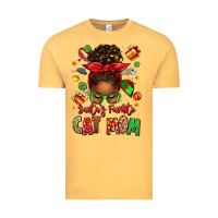 Vintage Mustard santas favorite cat mom Vintage Tee - texasbilliewilder