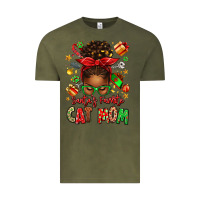 Vintage Olive santas favorite cat mom Vintage Tee - texasbilliewilder