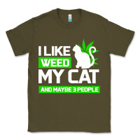 Army Green Cat Weed I Like My Cat Gift Classic Tee - Bettercallsaul