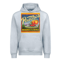 Heather Grey peaches records and tapes Urban Hoodie - lanVoArt