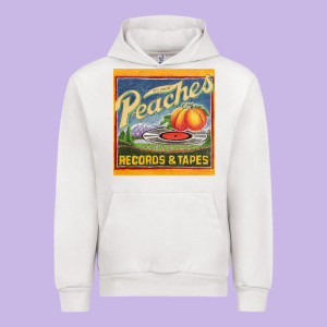 Peaches Records And Tapes Urban Hoodie Designed By Lanvoart