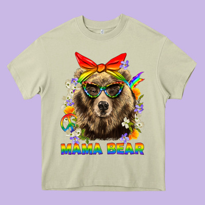 Mama Bear Pride Lgbtq+ Heavy Core Tee Designed By Bundleandbundleshop