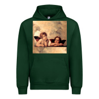 Forest Green Hot Trend Angels Raphael Cupid Cherubs Art Valentine Angel Urban Hoodie - lanVoArt