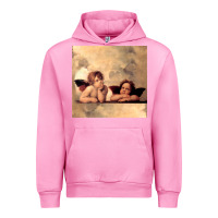Fuchsia Pink Hot Trend Angels Raphael Cupid Cherubs Art Valentine Angel Urban Hoodie - lanVoArt