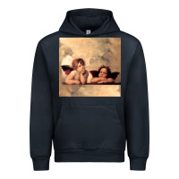 Navy Hot Trend Angels Raphael Cupid Cherubs Art Valentine Angel Urban Hoodie - lanVoArt