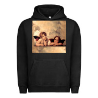 Pigment Black Hot Trend Angels Raphael Cupid Cherubs Art Valentine Angel Urban Hoodie - lanVoArt