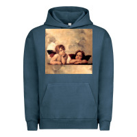 Pigment Midnight Navy Hot Trend Angels Raphael Cupid Cherubs Art Valentine Angel Urban Hoodie - lanVoArt