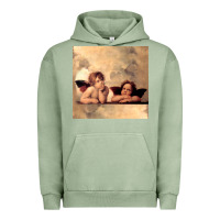 Pigment Oil Green Hot Trend Angels Raphael Cupid Cherubs Art Valentine Angel Urban Hoodie - lanVoArt