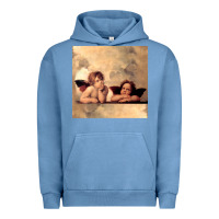 Pigment Pebble Blue Hot Trend Angels Raphael Cupid Cherubs Art Valentine Angel Urban Hoodie - lanVoArt