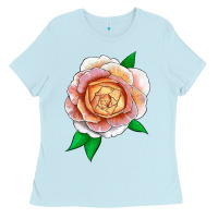 Baby Blue Fun In The Sun Rose Ladies Tee - LillyAllenDesigns
