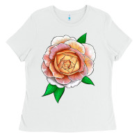 White Fun In The Sun Rose Ladies Tee - LillyAllenDesigns