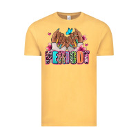 Vintage Mustard Periodt afro woman nail art Vintage Tee - RanaPortraitStore