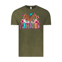 Vintage Olive Periodt afro woman nail art Vintage Tee - RanaPortraitStore