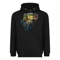 Black jumping bass Heavyweight Hoodie - LillyAllenDesigns
