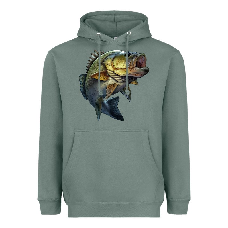 Jumping Bass Heavyweight Hoodie by LillyAllenDesigns | Teevron