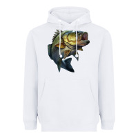 White jumping bass Heavyweight Hoodie - LillyAllenDesigns