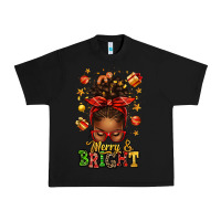 Black merry and bright christmas afro messy bun Urban Heavy Tee - texasbilliewilder