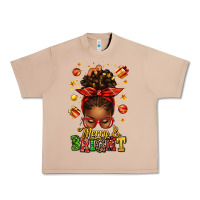 Burro merry and bright christmas afro messy bun Urban Heavy Tee - texasbilliewilder