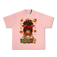 Salmon merry and bright christmas afro messy bun Urban Heavy Tee - texasbilliewilder