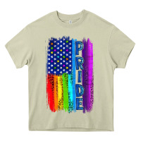 Mossy Pride LGBTQ+ American Flag Heavy Core Tee - BundleAndBundleShop